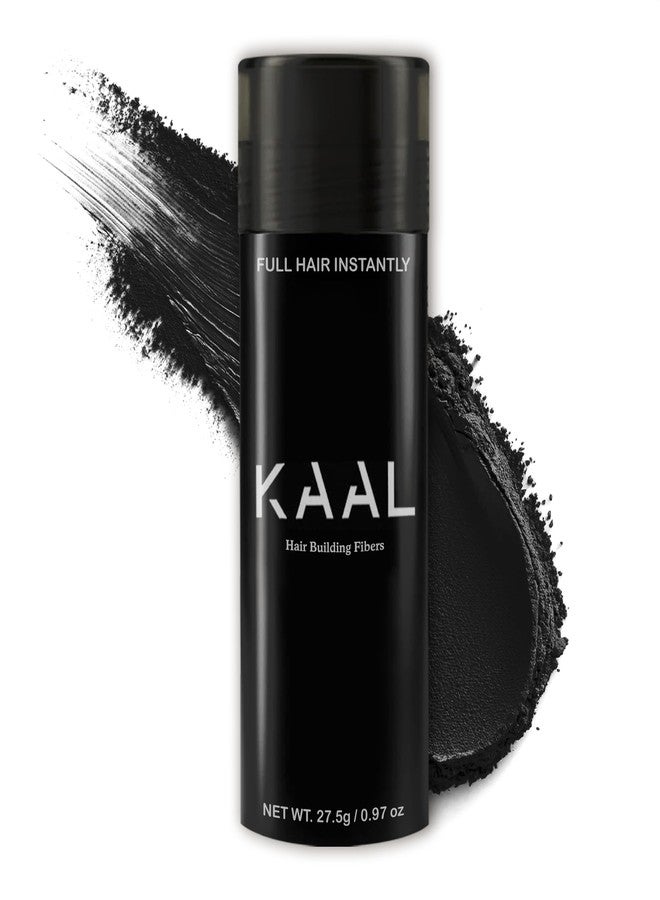 KAAL Hair Fibers - Refillable Hair Powder (27.5g, Black) to Instantly Conceal Thinning Areas for Men and Women - Image 1